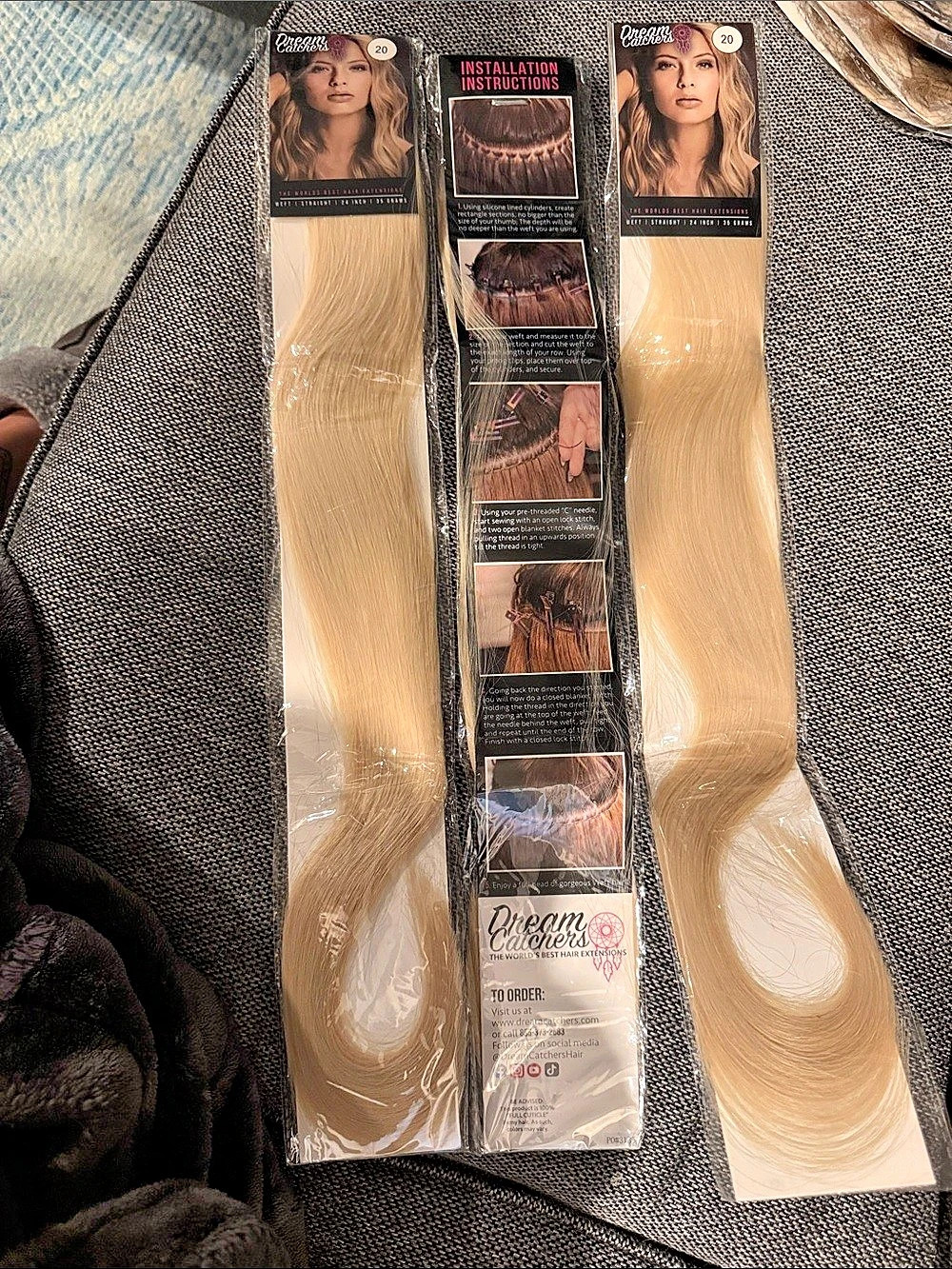 Dream Catchers Blonde Hair Extensions NWT